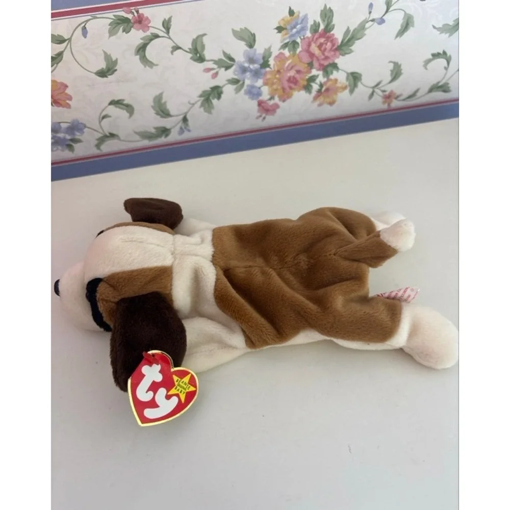 Ty Beanie Babies Lot Louie the Lion Pinky the Flamingo Bernie St Bernard Vintage